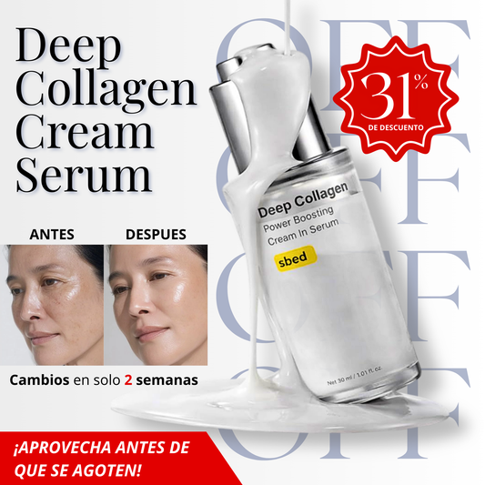 Deep Collagen Cream in Serum - El secreto coreano para una piel firme y luminosa 100% Efectivo