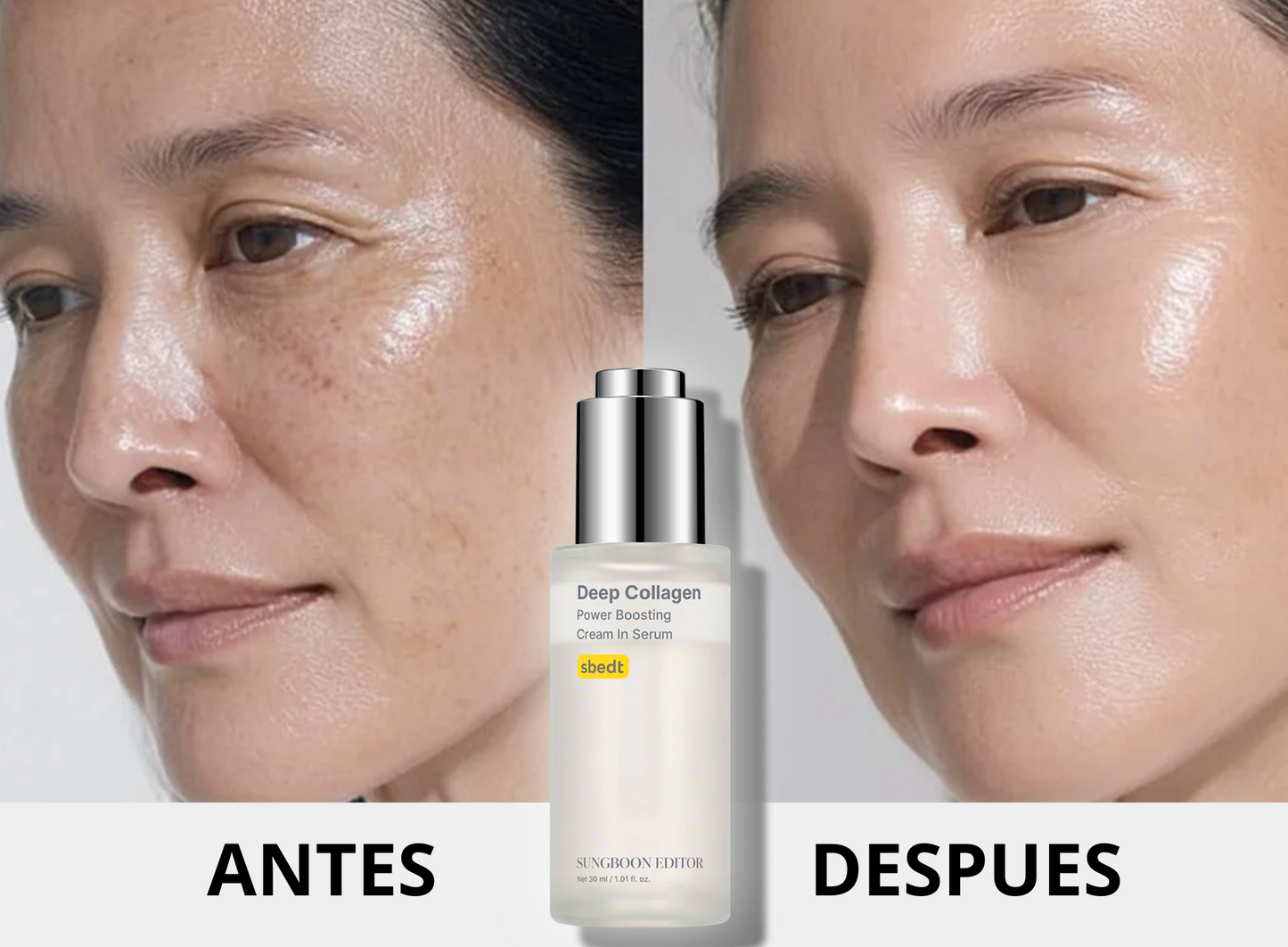 Deep Collagen Cream in Serum - El secreto coreano para una piel firme y luminosa 100% Efectivo